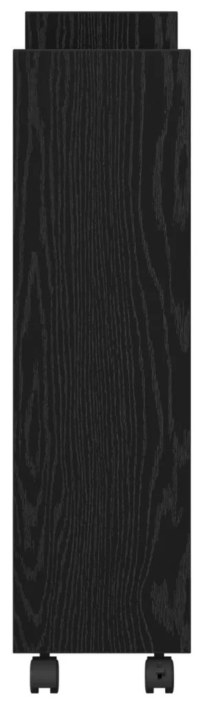 Keskeny Tároló Kocsi Fekete tölgy 60 x 22 x 80 cm Faanyag