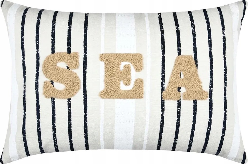Díszpárna Maritime Sea 30x50cm tengeri csíkos pamut betéttel