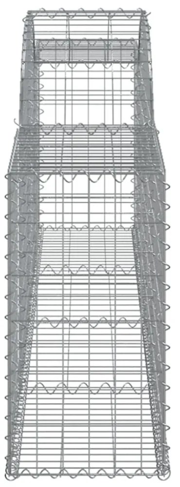 4 db íves horganyzott vas gabion kosár 300x30x60/80 cm