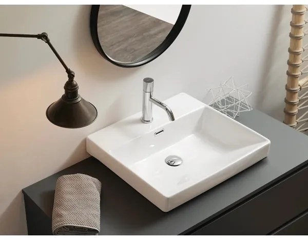 Bathco 0062 - Beépíthető mosdó FUNCHAL 55x45 cm porcelán/fehér