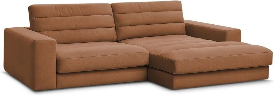 Narancssárga bársony sarokkanapé (jobb oldali-heverő résszel) Sierra – Bobochic Paris