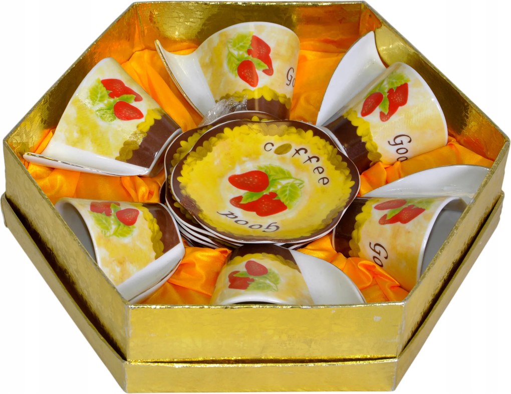 6 Db-os Eszpresszó Csésze Szett Csészealjjal