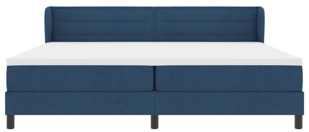 Boxspring Ágy Matraccal Kék 200x200 cm