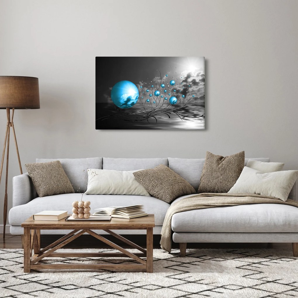 Sötétkék gömbök képe (90x60 cm)