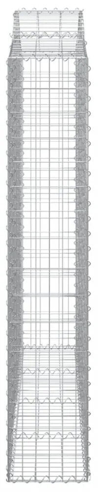 2 db íves horganyzott vas gabion kosár 200x30x160/180 cm