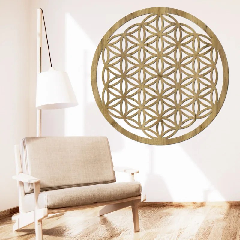 Fából készült fali mandala Életvirág | PERTON