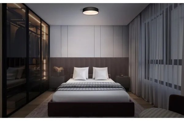 Osram - ORBIS PARIS mennyezeti lámpa 3xE27/25W/230V átm. 48 cm fekete