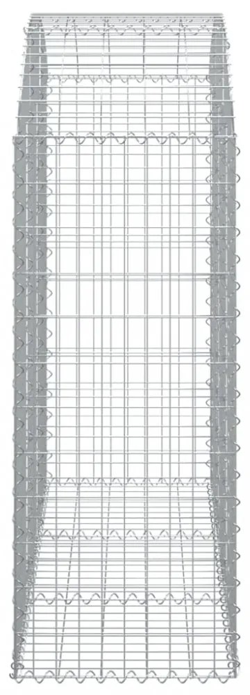 íves horganyzott vas gabion kosár 150x50x120/140 cm