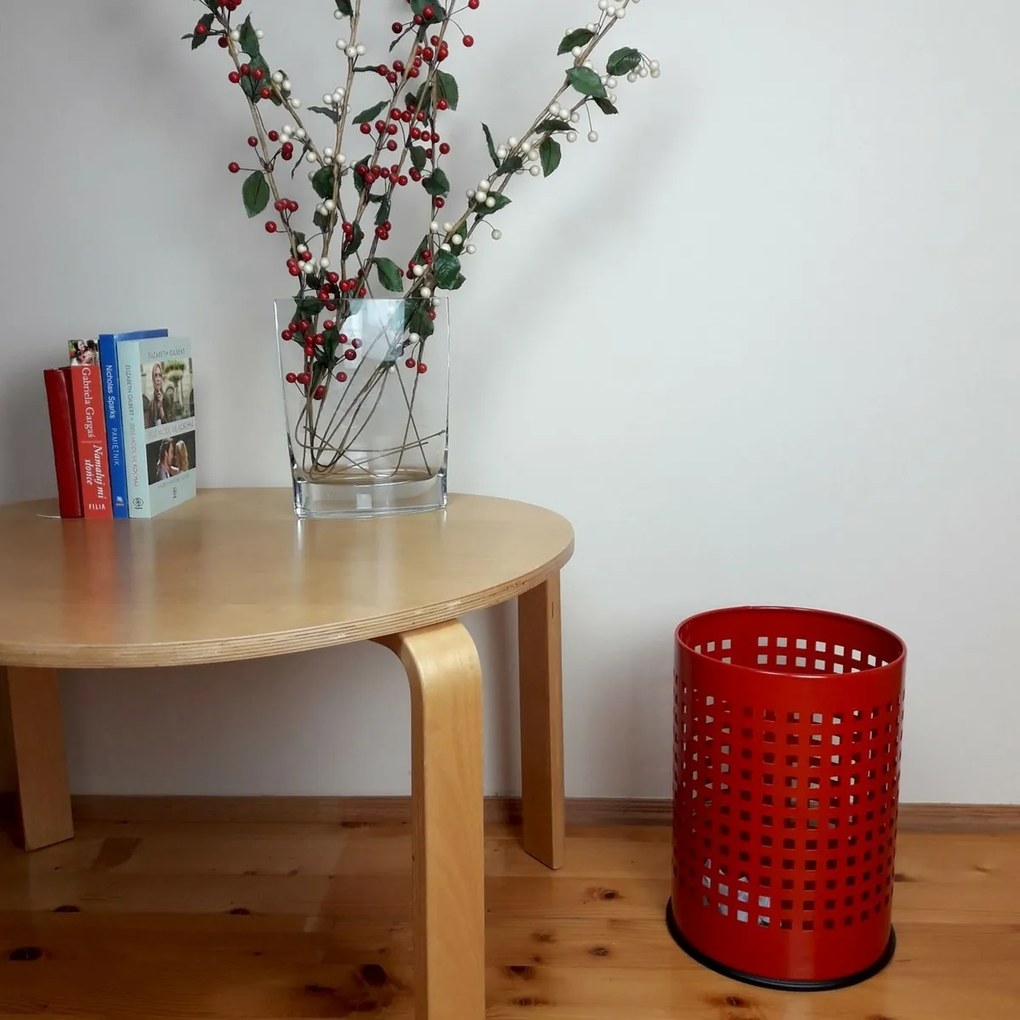 Alda Officer perforált szemetes 18 l, piros, 18 l