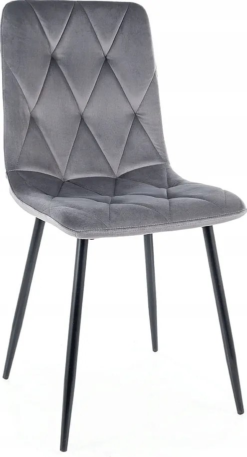 Tom Velvet kárpitozott szék fekete/szürke Sig nappaliba