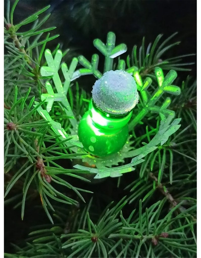 Astra LED mini hóember fényfüzér színes, 20 izzó