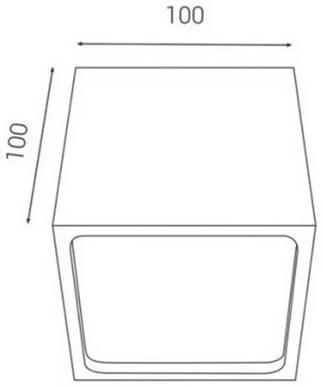 LED2 - LED Kültéri mennyezeti lámpa CUBE LED/12W/230V antracit IP54