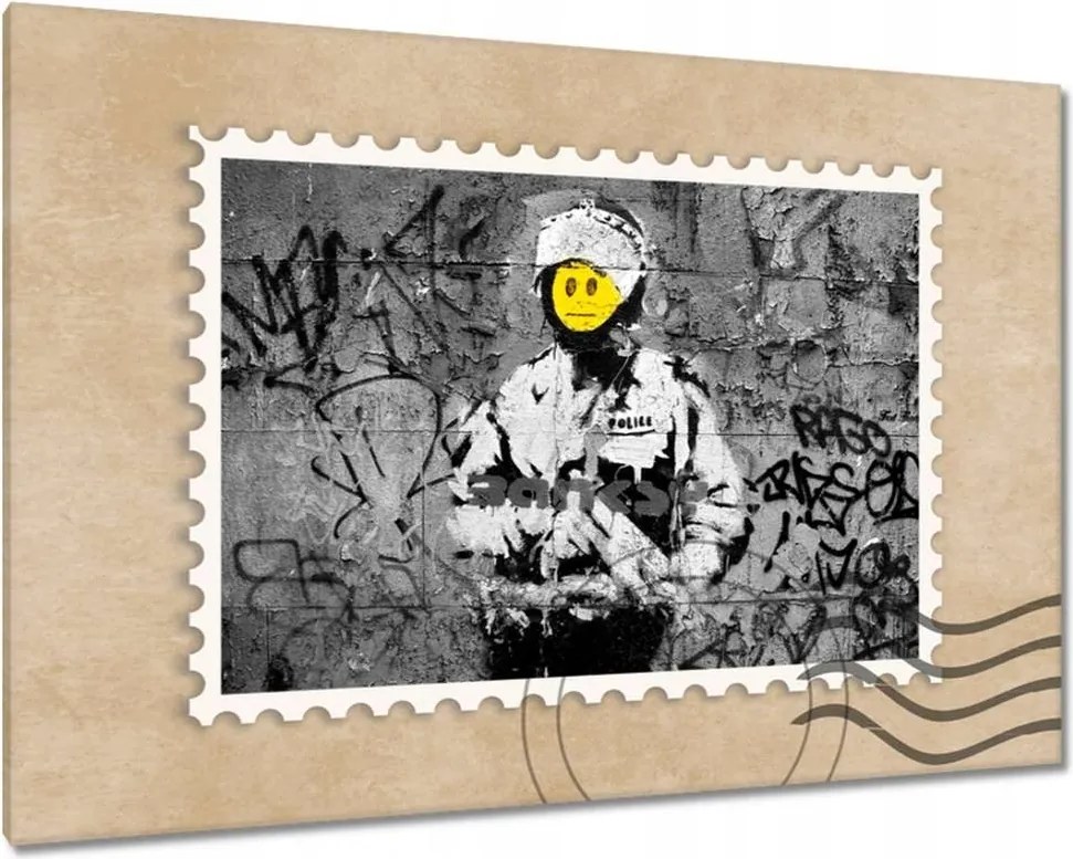 Festmények 120x80 Banksy Smiley