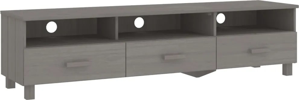 vidaXL HAMAR világosszürke tömör fenyőfa TV-szekrény 158 x 40 x 40 cm