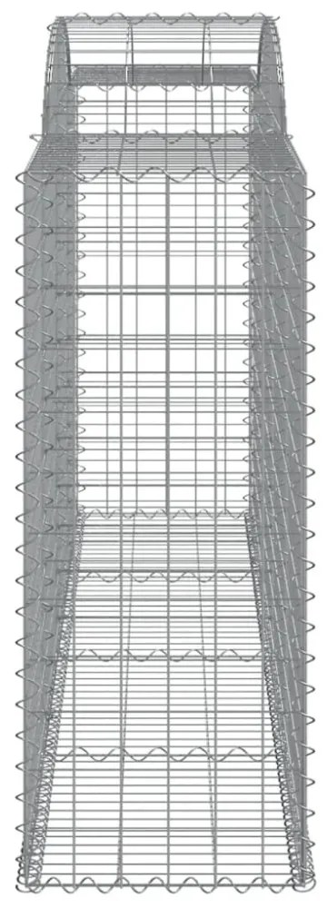 5 db íves horganyzott vas gabion kosár 300x50x120/140 cm