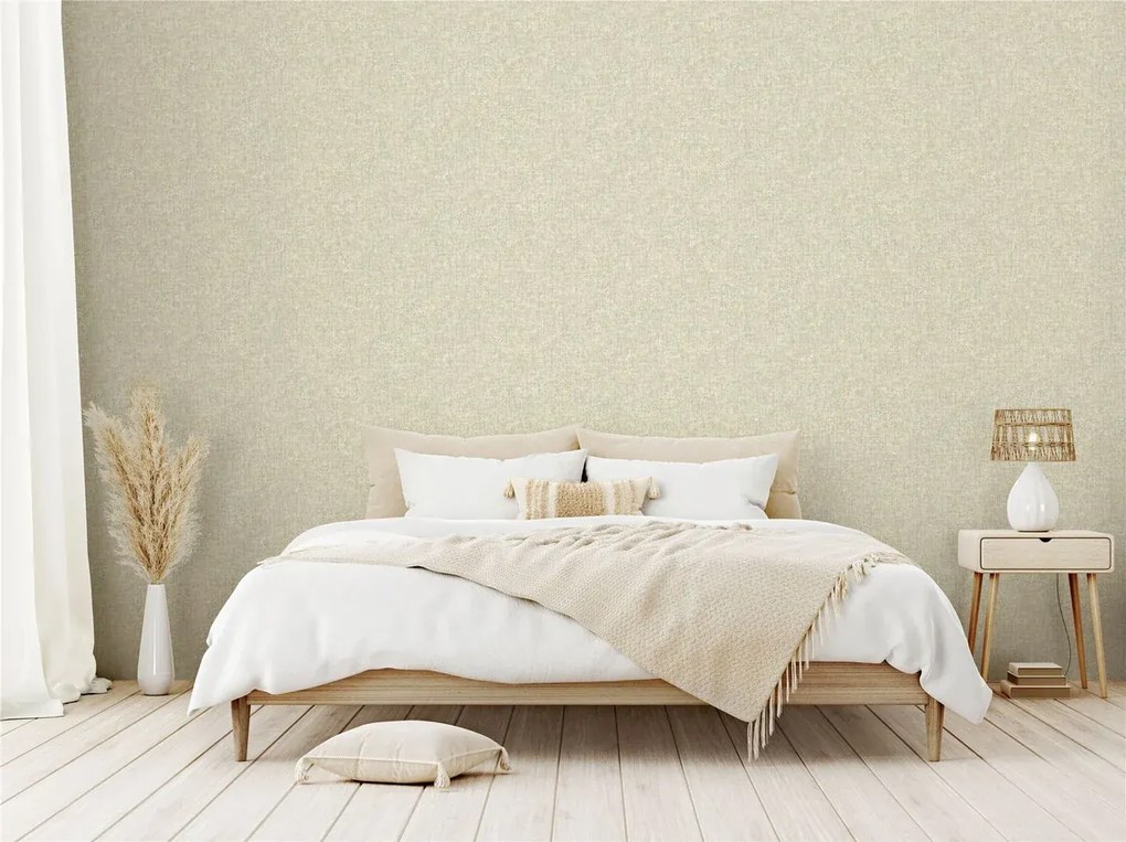 Esselle Home A La Mode Artisan Weave taupe-zöld egyszínű szövet hatású vlies tapéta – 100004EH