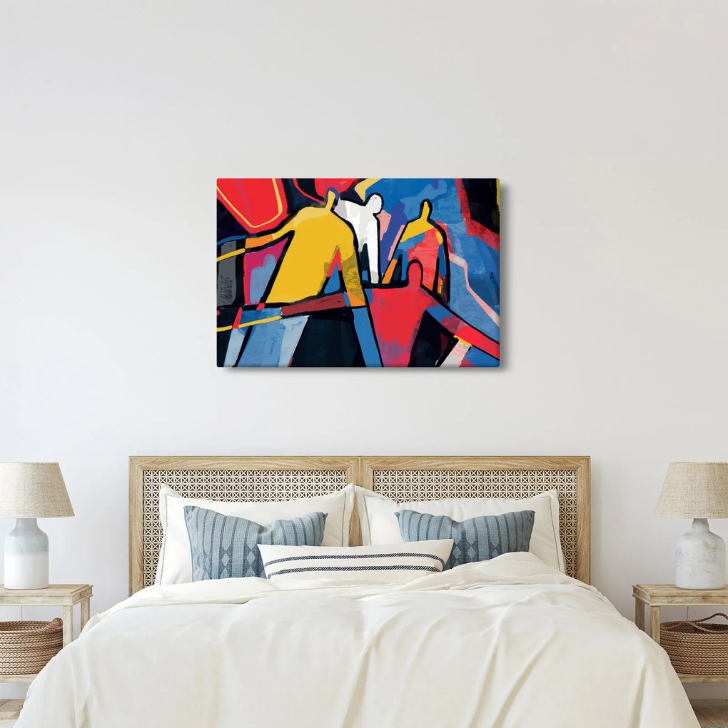 Kép - A férfiak absztrakciója (90x60 cm)