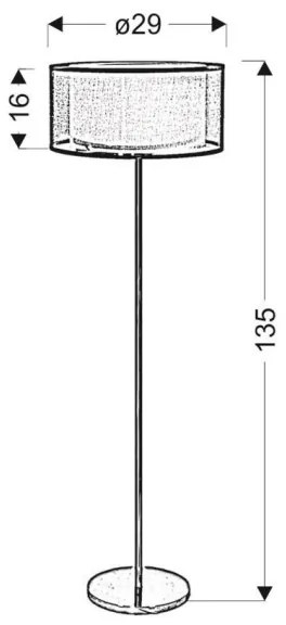 Állólámpa SOLO 3xE14/40W/230V szürke/fényes króm