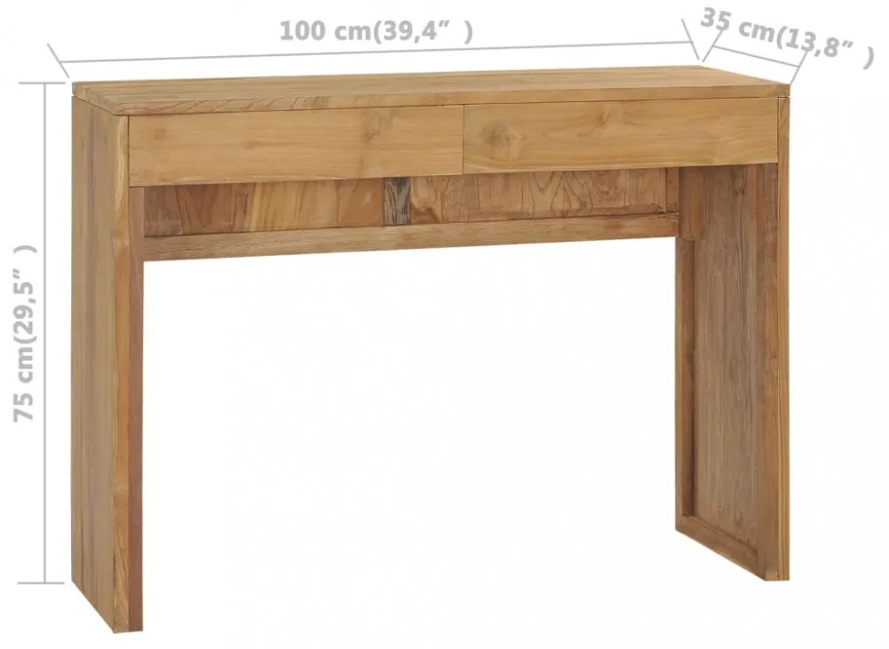 Tömör tíkfa tálalóasztal 100 x 35 x 75 cm