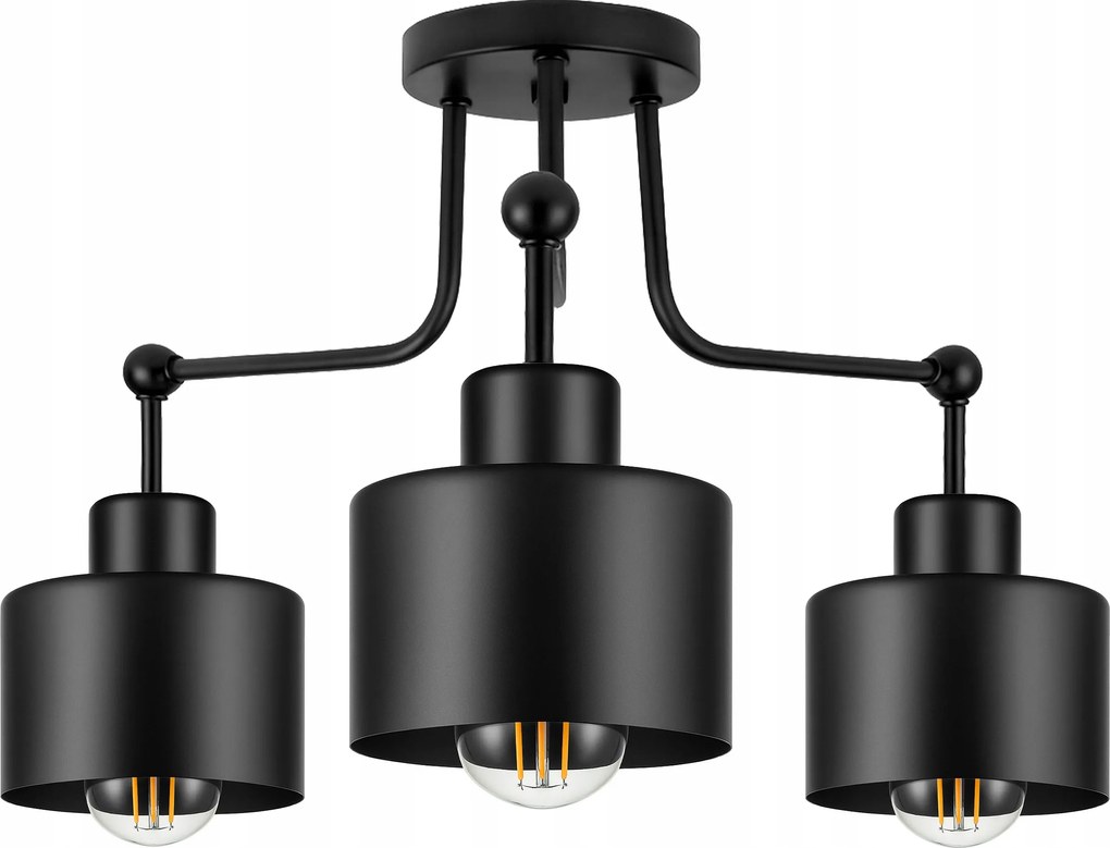 Mennyezeti Lámpa Függő Csillár Plafon Led E27 Modern fekete Prémium