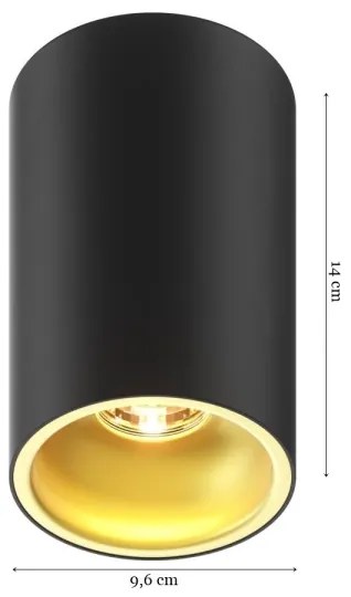 Zuma Line 89313-N - Spotlámpa DEEP SL 1xGU10/50W/230V fekete/arany