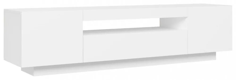 fehér TV-szekrény LED-lámpákkal 160 x 35 x 40 cm