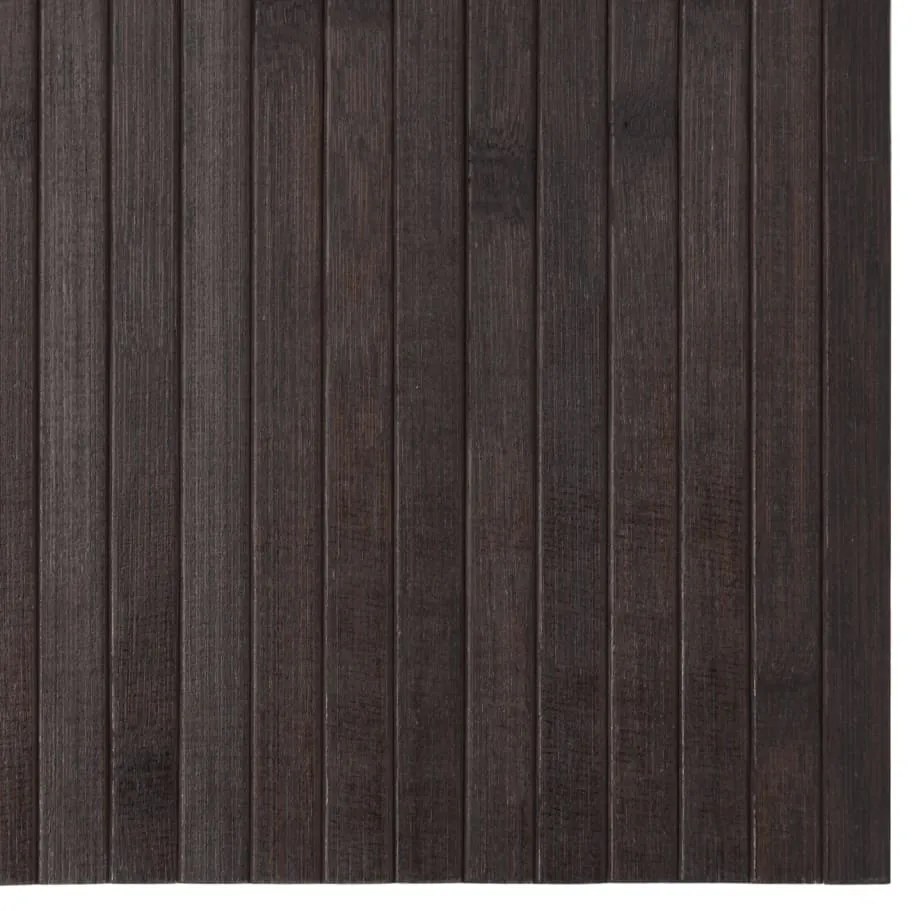 négyszögletű sötétbarna bambusz szőnyeg 70 x 200 cm