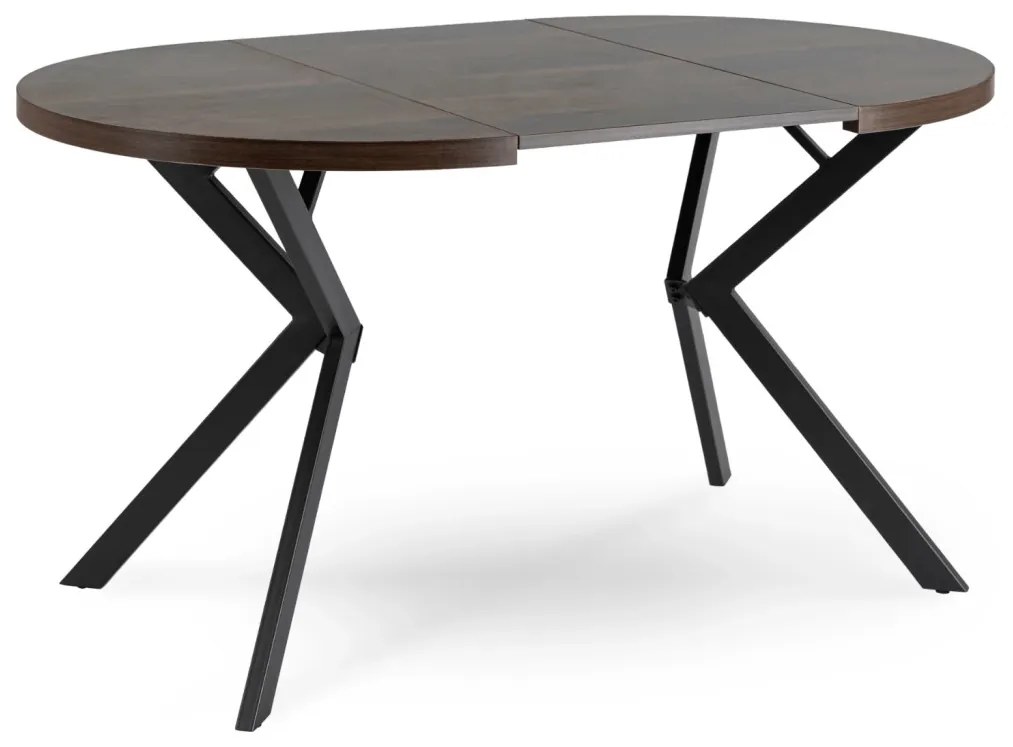 Bővíthető Étkezőasztal Dió/Fekete Színben. LUGO 90-190 cm