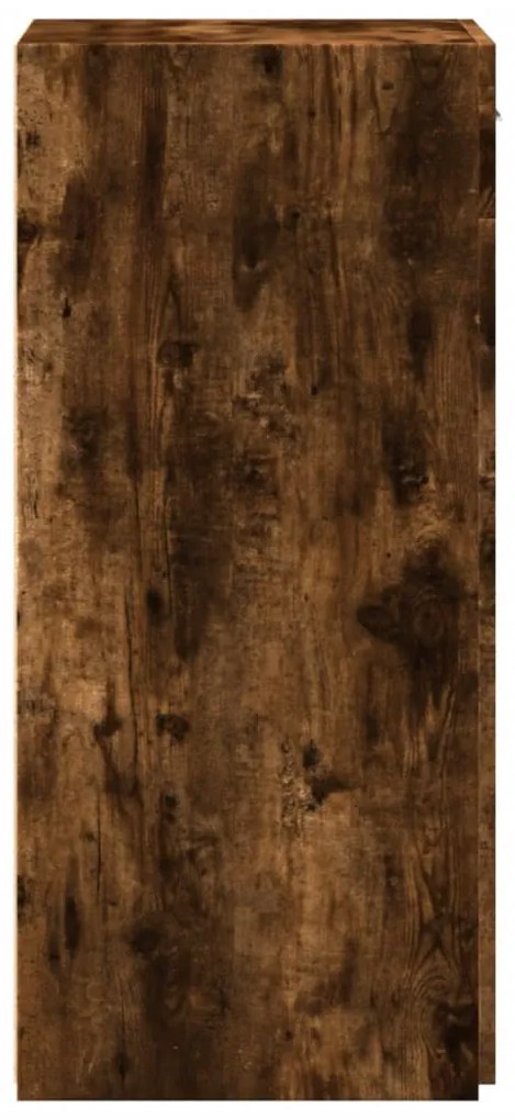 füstös tölgy színű szerelt fa tálalószekrény 45 x 42,5 x 93 cm