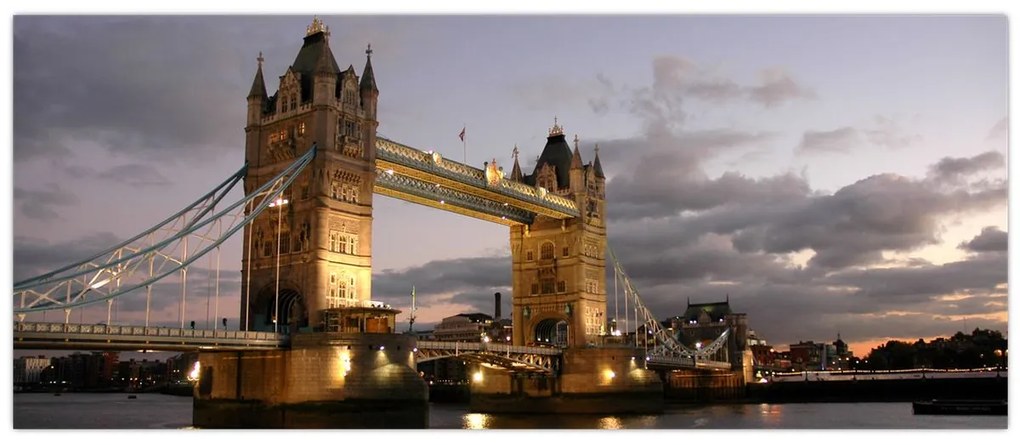 Kép - Tower Bridge éjszaka (120x50 cm)