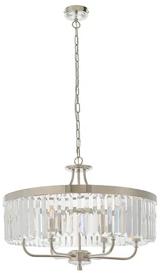 Endon 90263 - Láncos csillár CHESTERFIELD 6xE14/6W/230V átm. 55 cm fényes króm