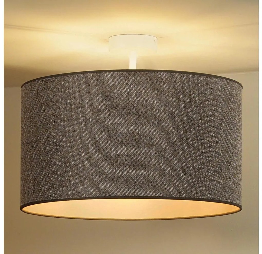 Duolla - Felületre szerelhető csillár ROLLER ECO RECYCLING 1xE27/15W/230V átm. 45 cm barna