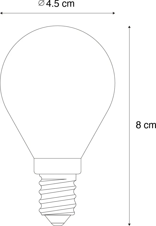 5 db-os E14 szabályozható LED izzó P45 füst 5W 470LM 2200K