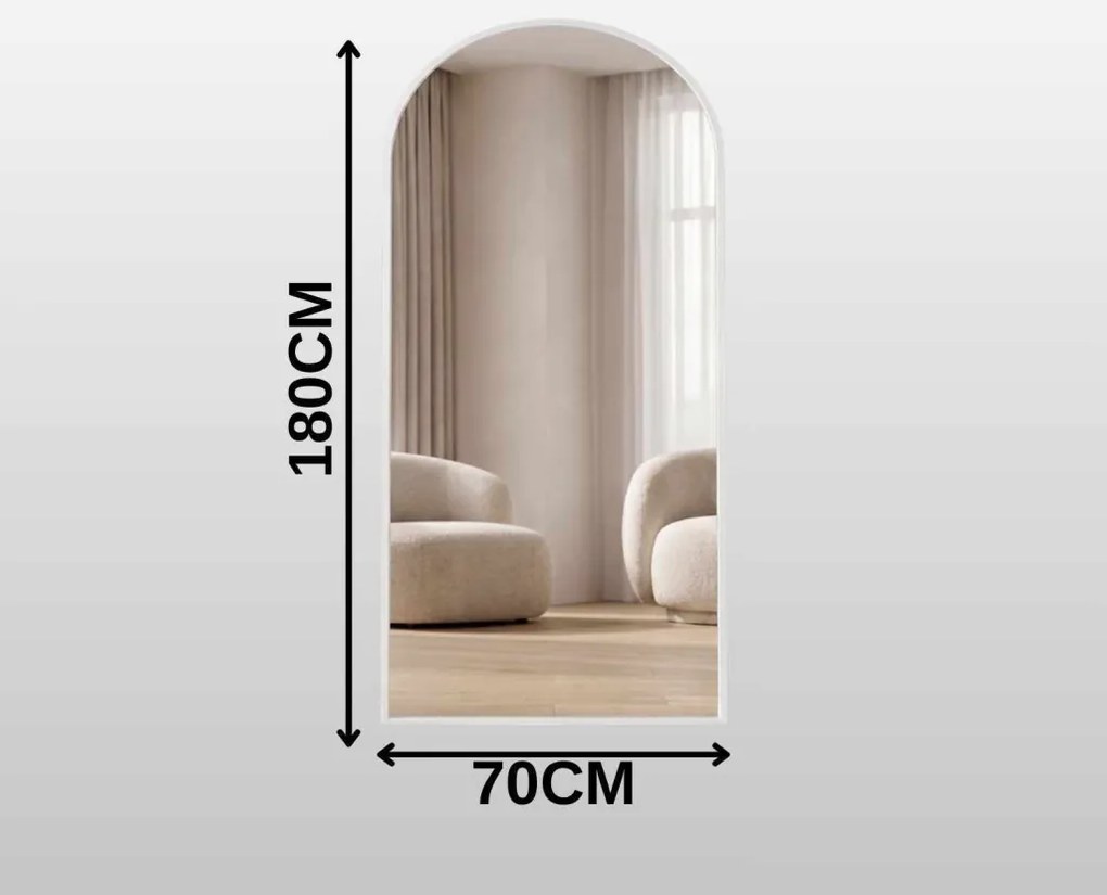 Tükör, fehér, 70 cm