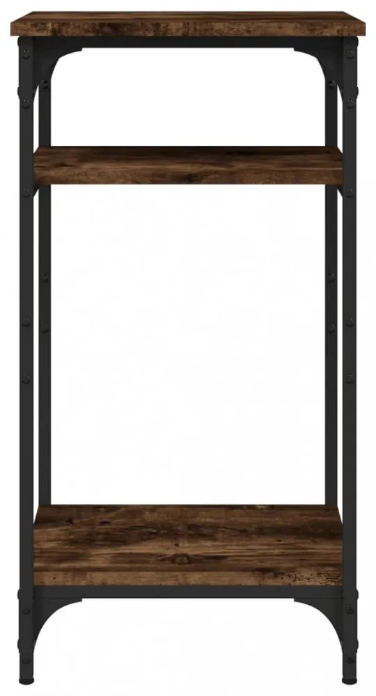 füstös tölgy színű szerelt fa kisasztal 40 x 30 x 75 cm