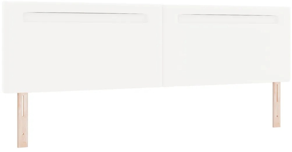 Fehér ágykeret matraccal, 200 x 200 cm, műbőr