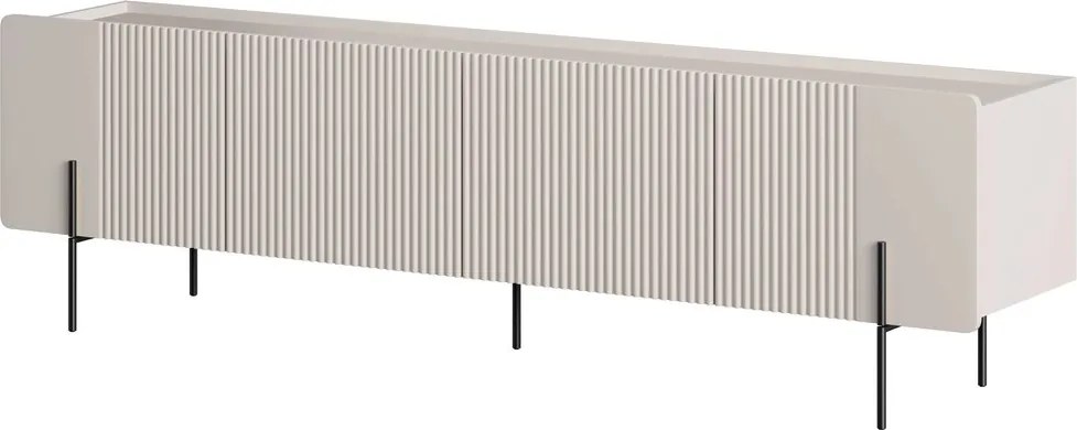 Malmi TV szekrény 200 cm - kasmír / fekete lábak