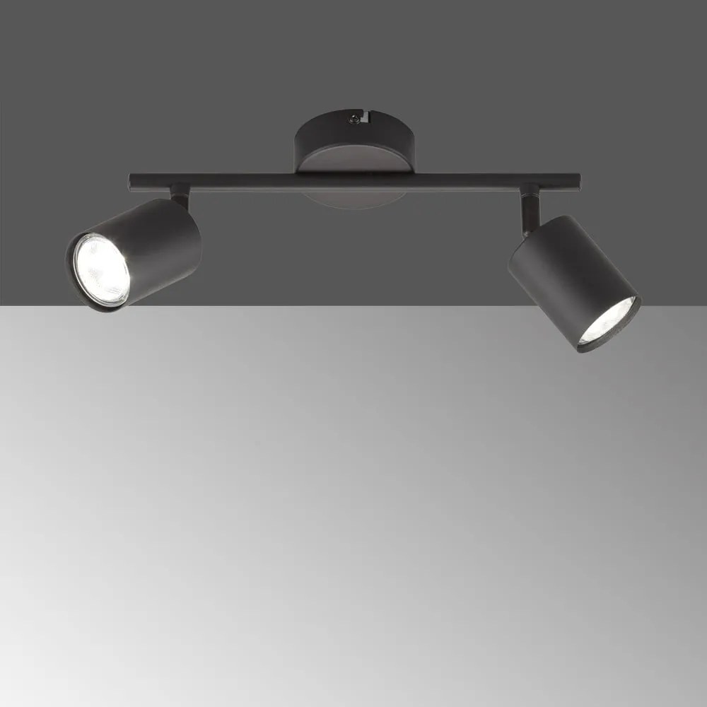Fekete fém LED spotlámpa 8x30 cm Vano – Fischer &amp; Honsel