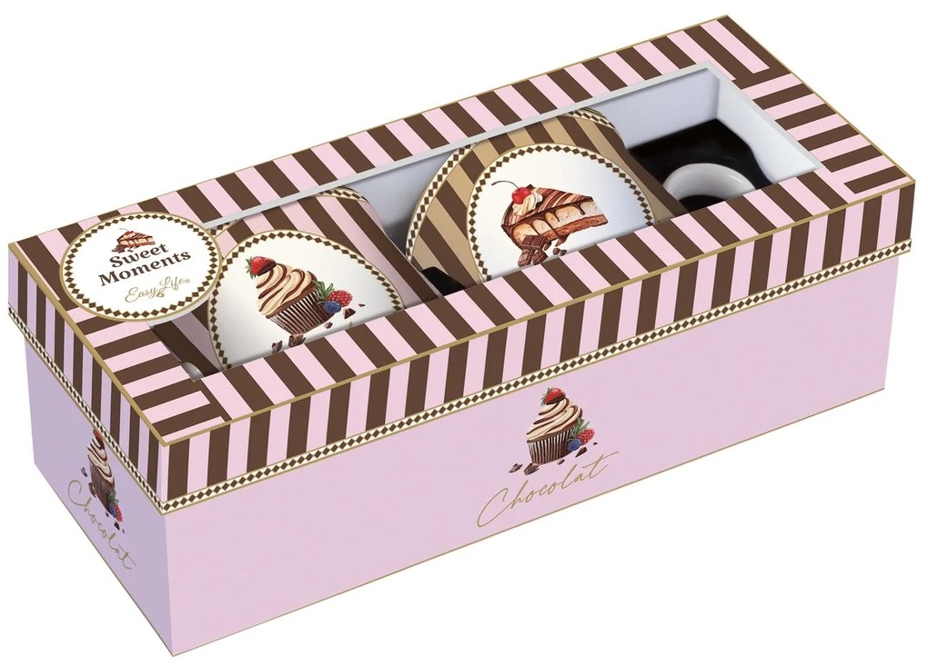 Porcelán bögre 2 db-os szett díszdobozban Sweet Moments