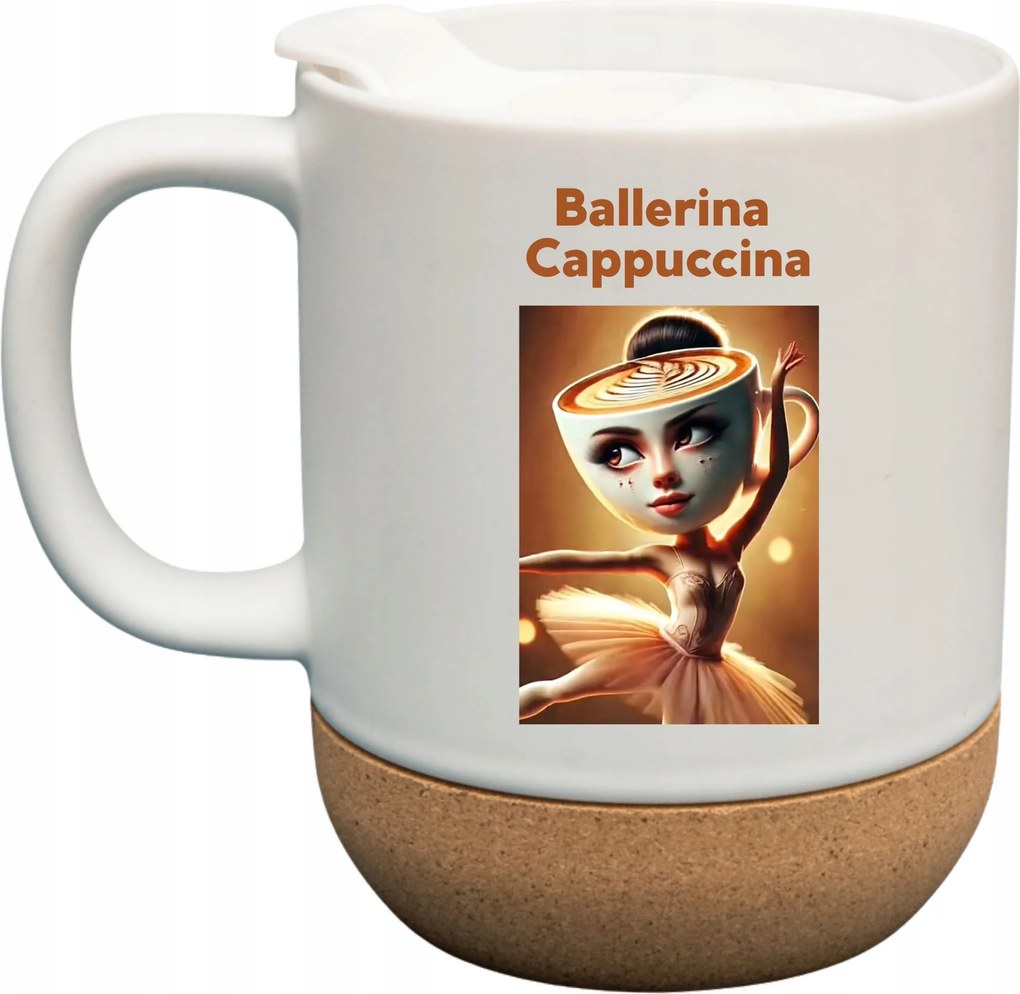 Bögre Fehér Parafa Viral Italian Brainrot Mem Tiktok Ballerina Cappucina