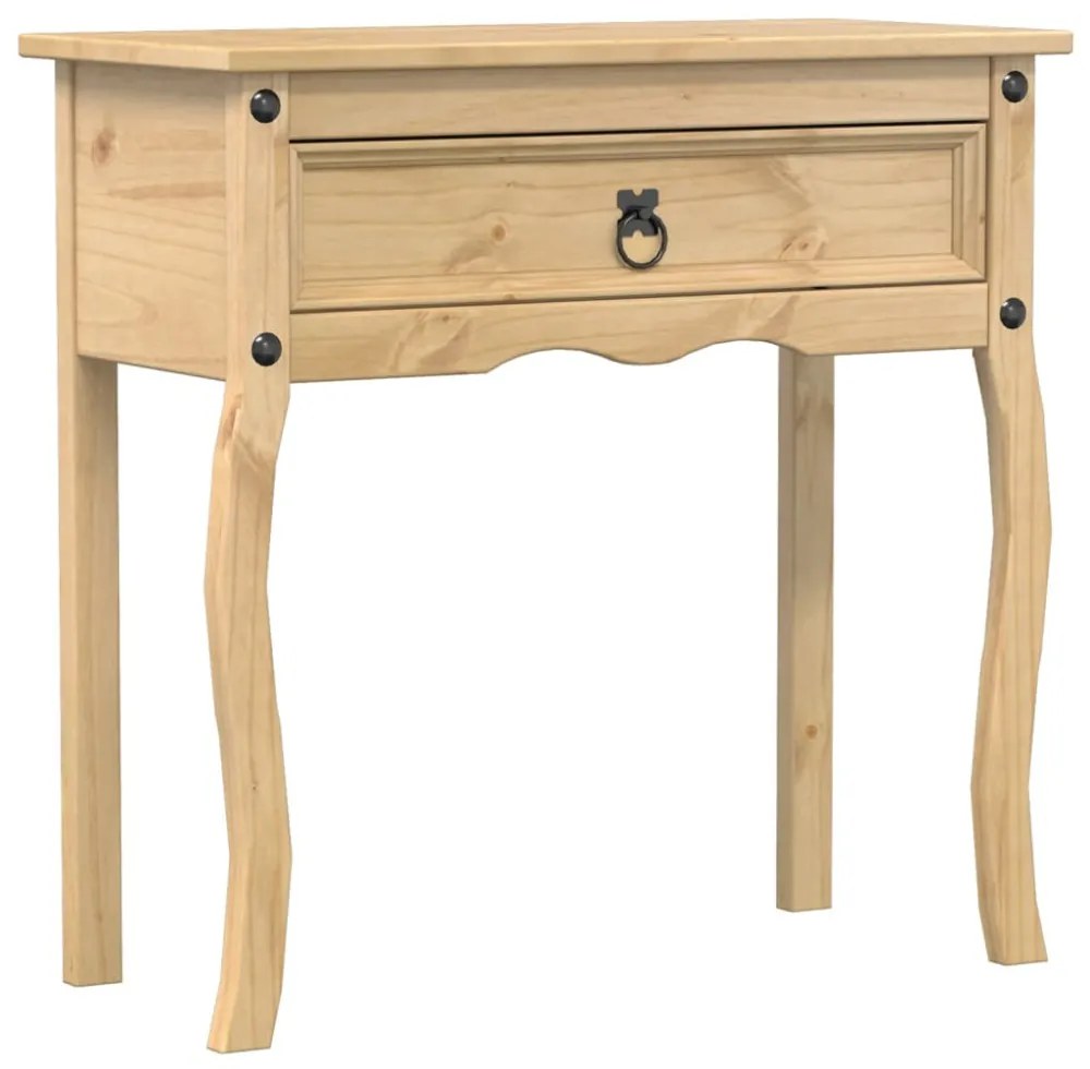 Corona tömör fenyőfa konzolasztal 73 x 35 x 73 cm