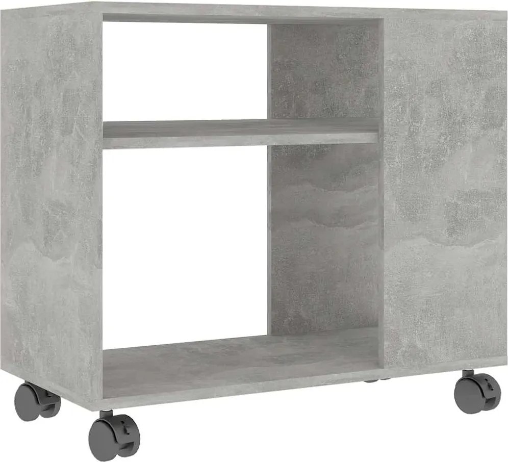vidaXL betonszürke szerelt fa kisasztal 70 x 35 x 55 cm