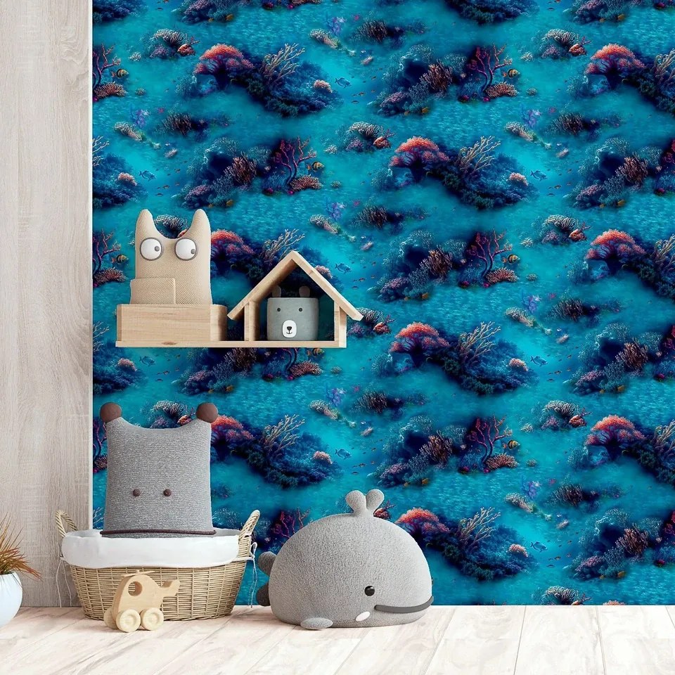 Arthouse Signature 2 Under The Sea kék halas papír tapéta – 923808