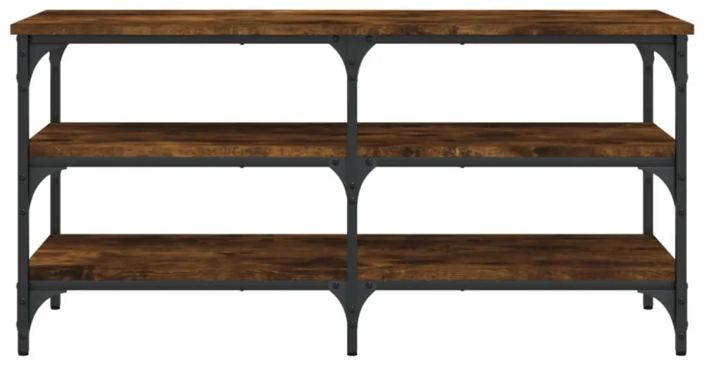 füstös tölgy színű szerelt fa cipőtároló pad 100 x 38,5 x 49 cm