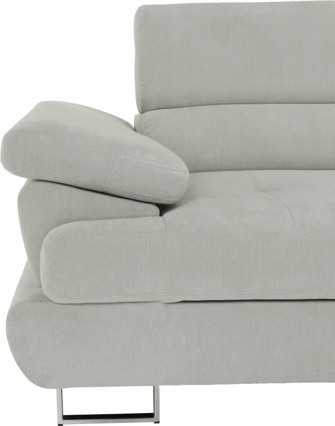 Ülőgarnitúra, világosszürke, szövet, jobbos, BUTON P