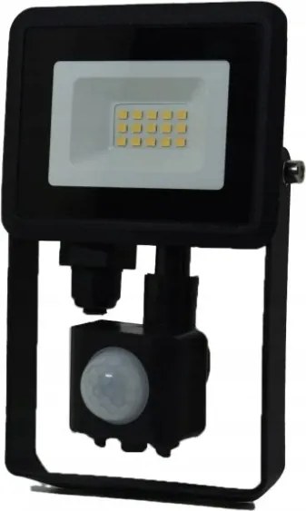Solas Led reflektor 10W 850lm 4000K IP65 fekete, érzékelővel