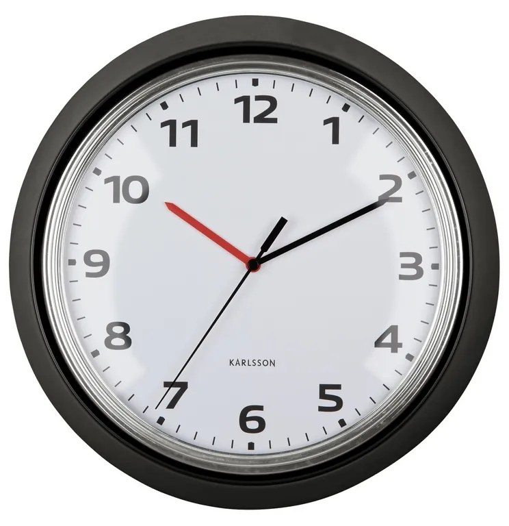 Karlsson 6006BK design falióra fekete, átmérő 34 cm
