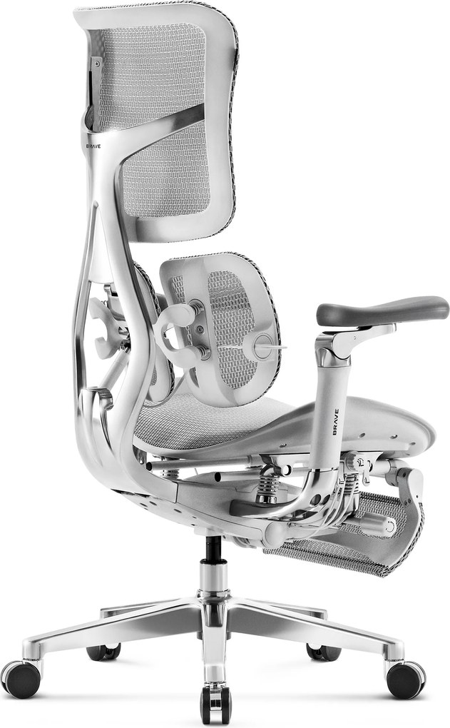 Prémium ergonomikus irodai szék lábtartóval szürke Premium Normal Size: Diablo V-Kinetic