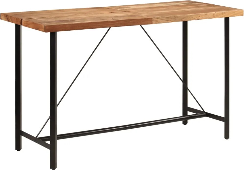 vidaXL tömör akácfa és vas bárasztal 180 x 70 x 107 cm