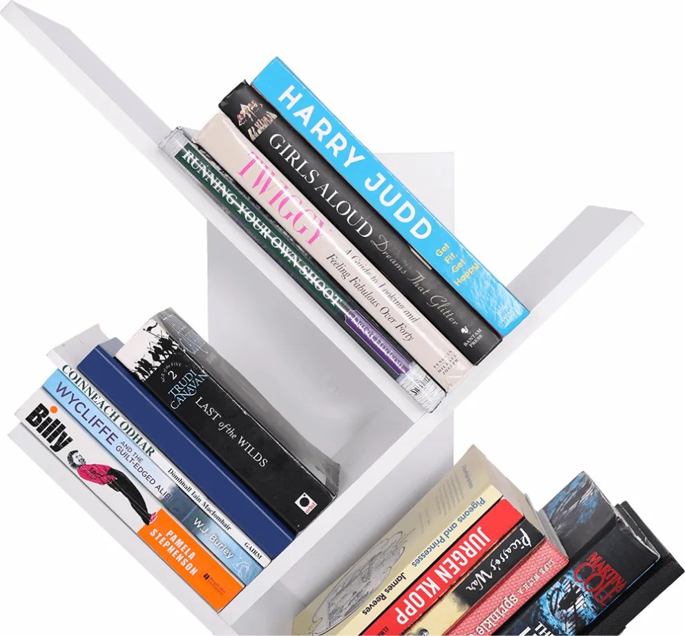 Könyvespolc, fehér, BAKI NEW TYP 2